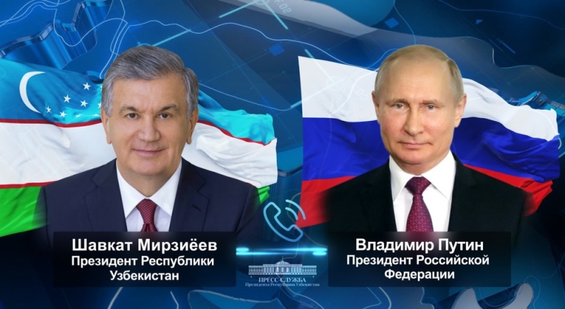 Президенты Узбекистана и России обсудили актуальные вопросы практического взаимодействия