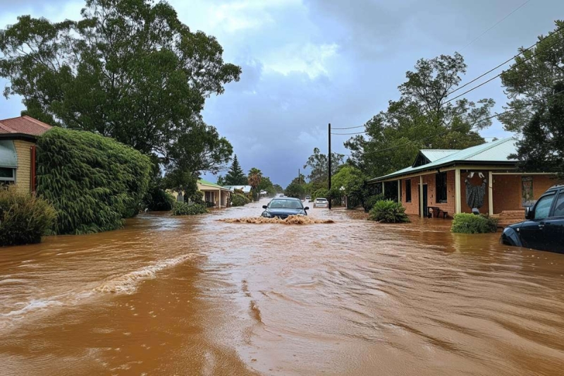Мощные проливные дожди обрушились на Бали